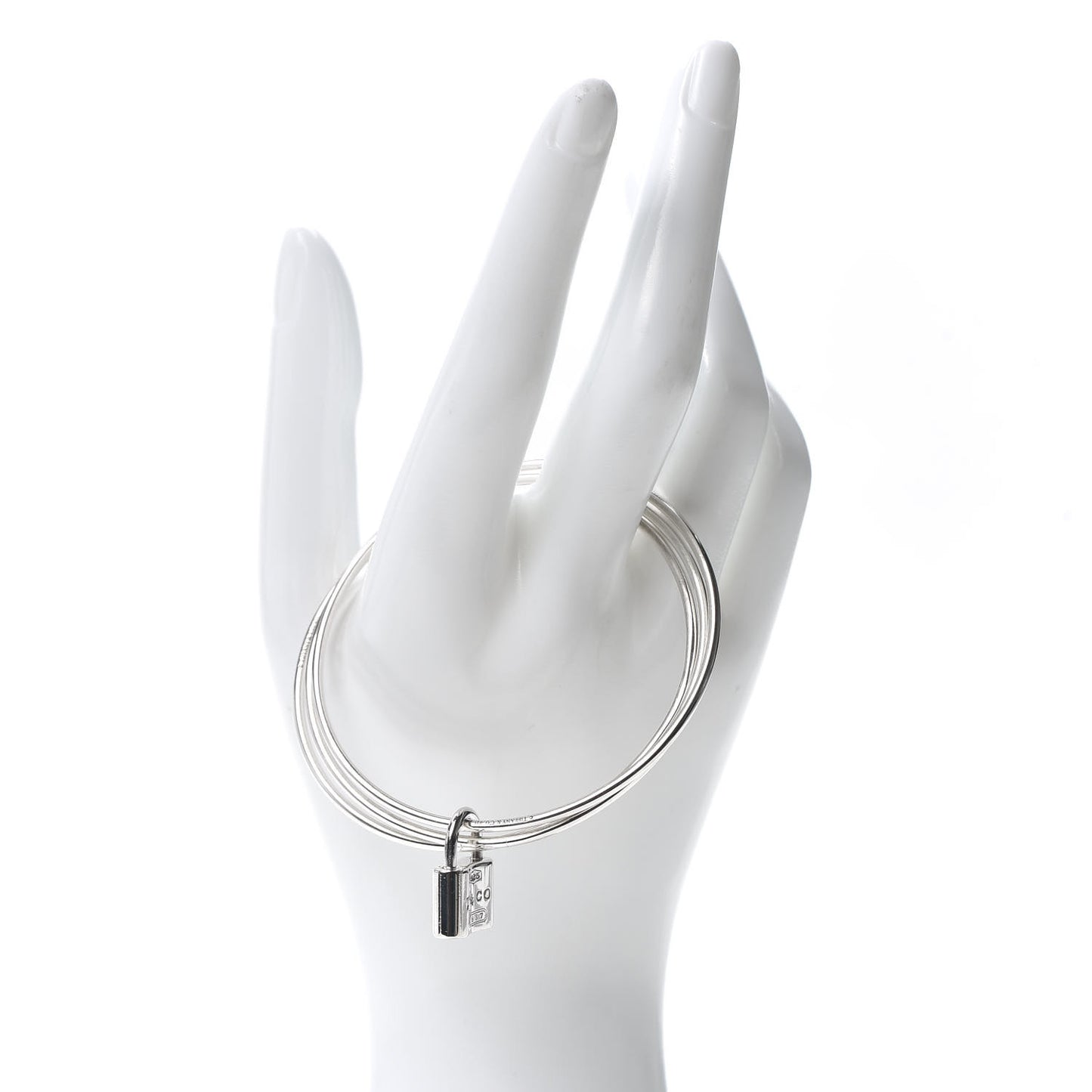 Sterling Silver 1837 Triple Bangle Lock Bracelet