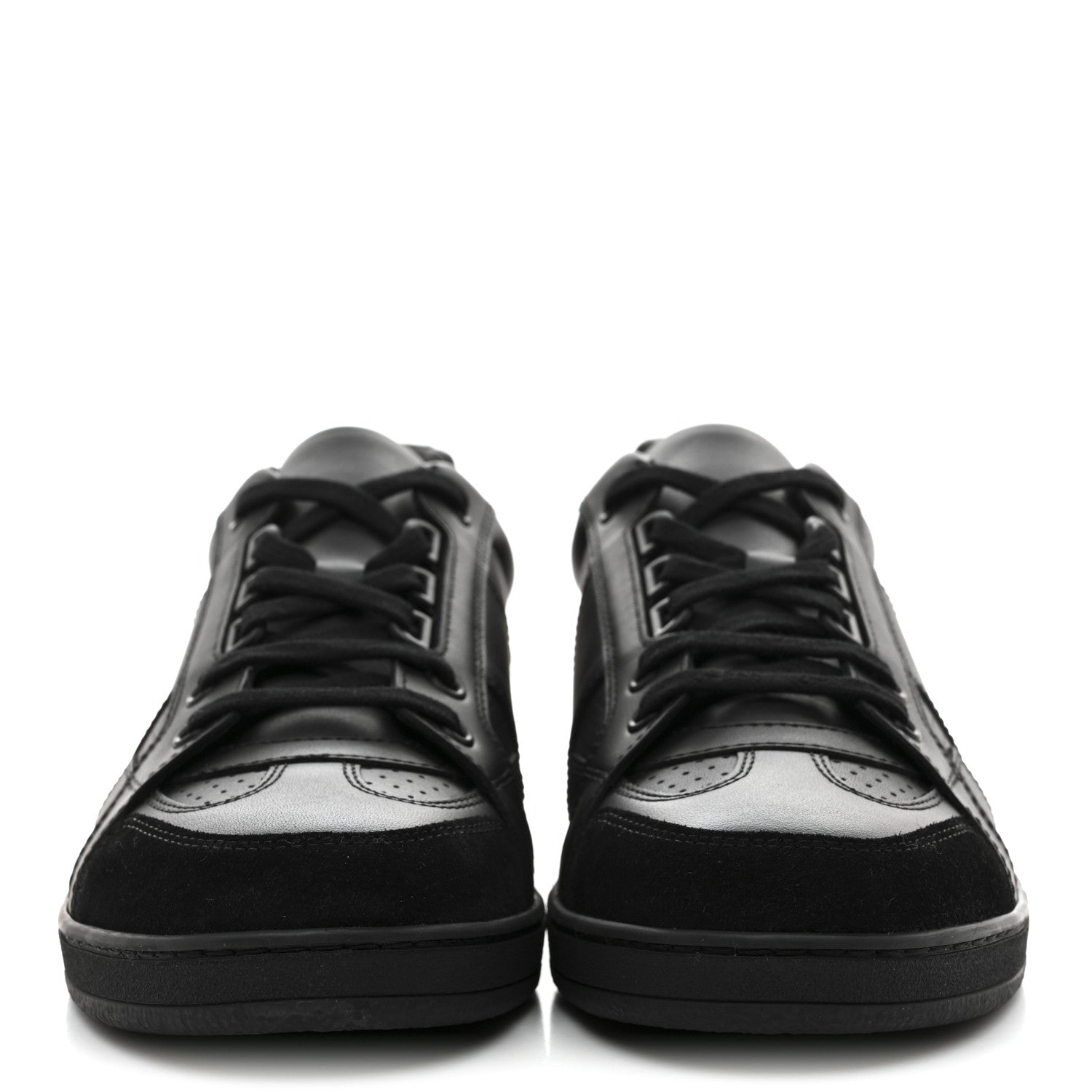Christian Dior Calfskin Suede Logo Sneakers 40 Black 3 of 10