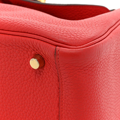 Hermes Taurillon Clemence Lindy 26 Rouge Tomate 12 of 16