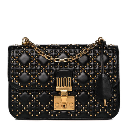 Christian Dior Lambskin Cannage Studded Large Dioraddict Flap Bag Black 1 of 14