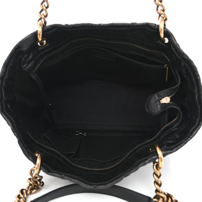 Chanel Glazed Caviar Coco Pleats Tote Black 4 of 12