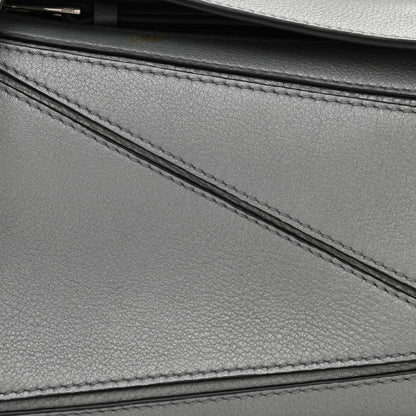 Loewe Metallic Calfskin Mini Puzzle Bag Gunmetal 8 of 11