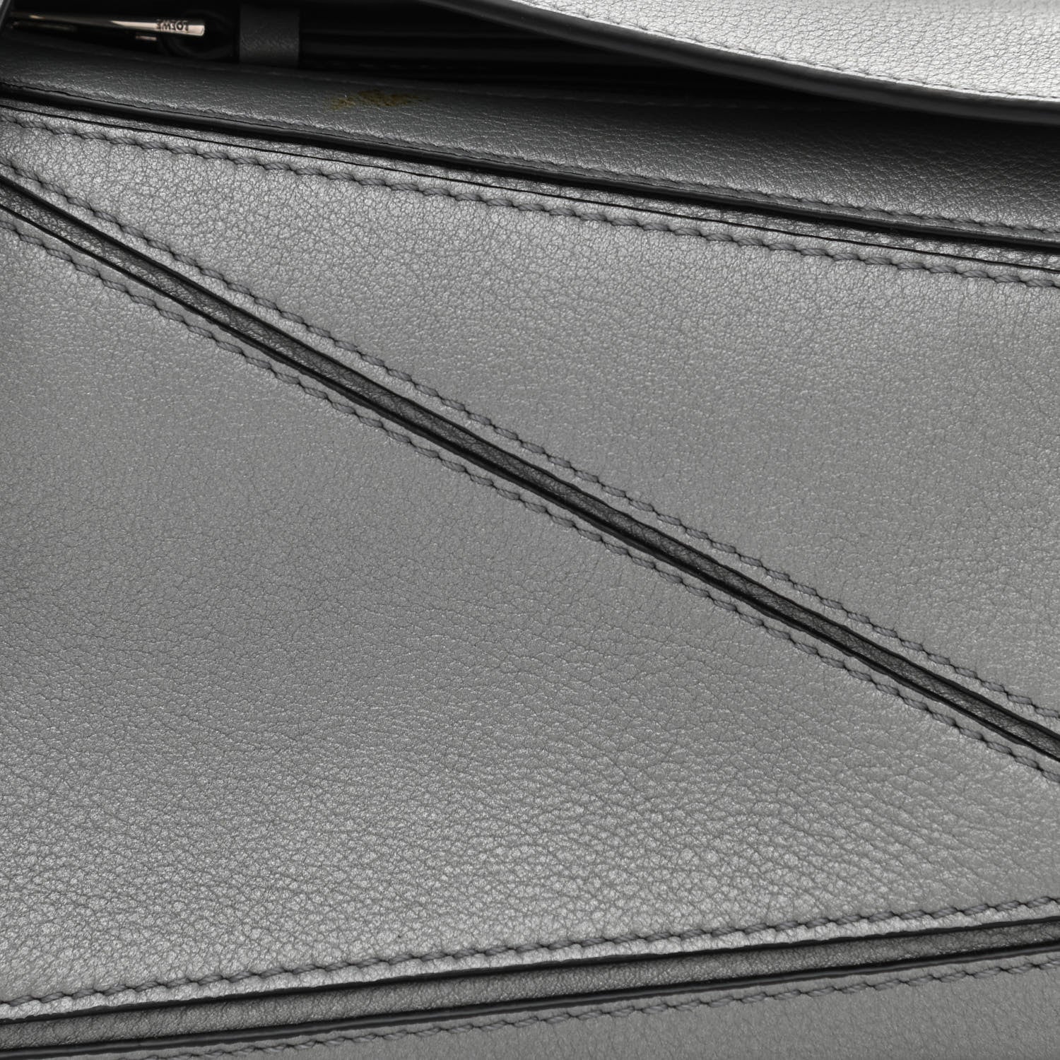 Loewe Metallic Calfskin Mini Puzzle Bag Gunmetal 8 of 11