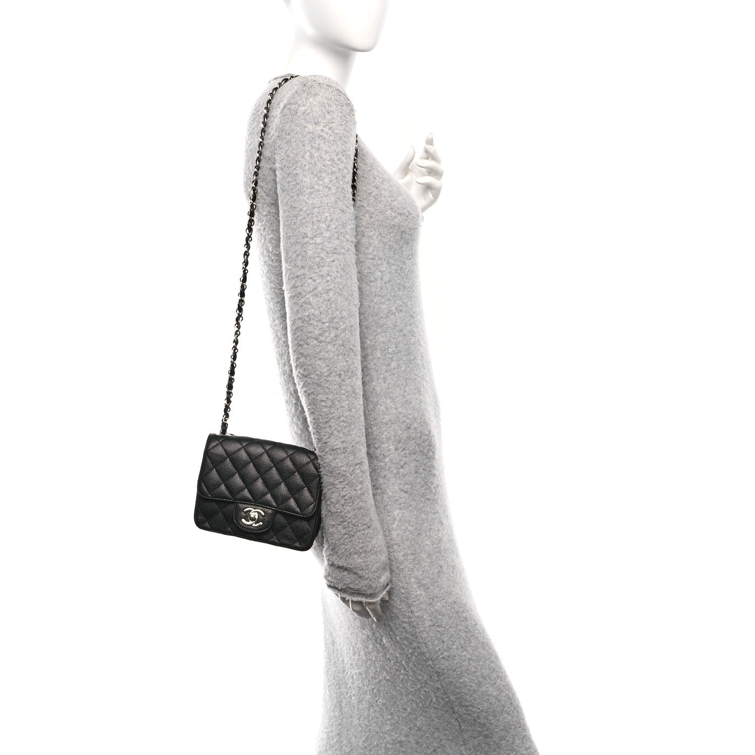 Chanel Caviar Quilted Mini Square Flap Black 2 of 11