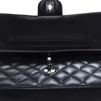 Chanel Lambskin Quilted Medium Double Flap Black 10 of 21