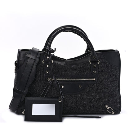 Balenciaga Alpaca Calfskin Classic Silver Hardware City Black 1 of 11