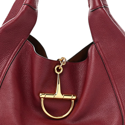 Gucci Grained Calfskin Softbit Maxi Shoulder Bag Rosso Ancora Red 8 of 10