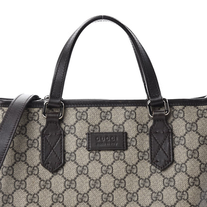 Gucci GG Supreme Monogram Small Zippered Tote Dark Brown 16 of 16