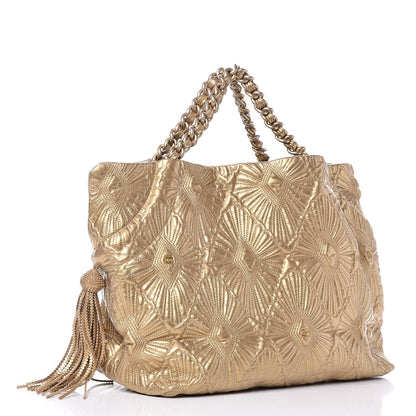Chanel Calfskin Embroidered Ca D’Oro Tote Gold 3 of 9