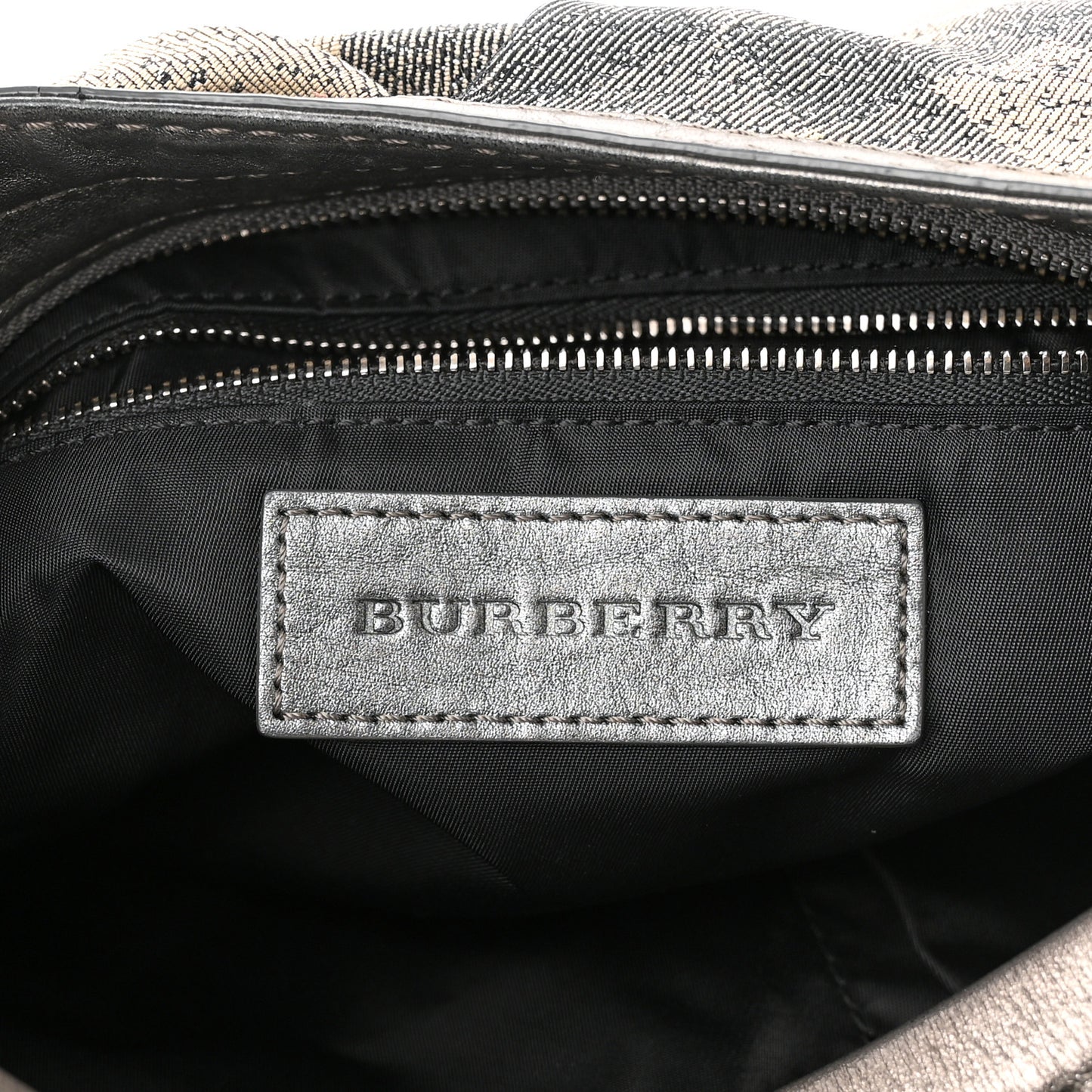 Shimmer Check Medium Fairby Hobo Pewter