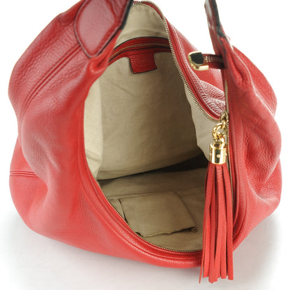 Gucci Pebbled Calfskin Large Soho Hobo Red 5 of 11