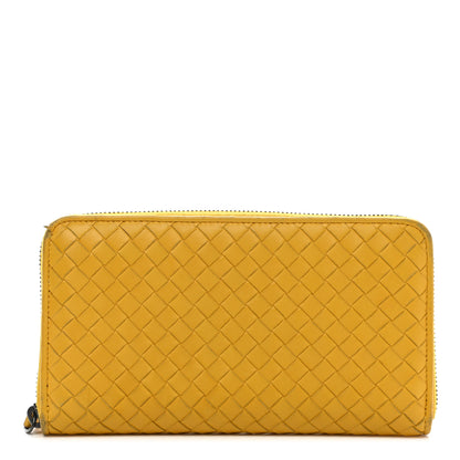 Bottega Veneta Nappa Intrecciato Zip Around Wallet Sunset 1 of 15