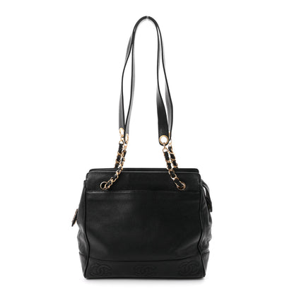 Chanel Caviar Triple CC Shoulder Bag Black 1 of 10