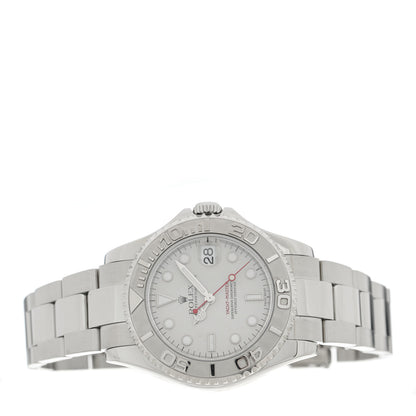 Rolex Stainless Steel Platinum 35mm Yacht-Master Watch Silver 168622 2 of 4