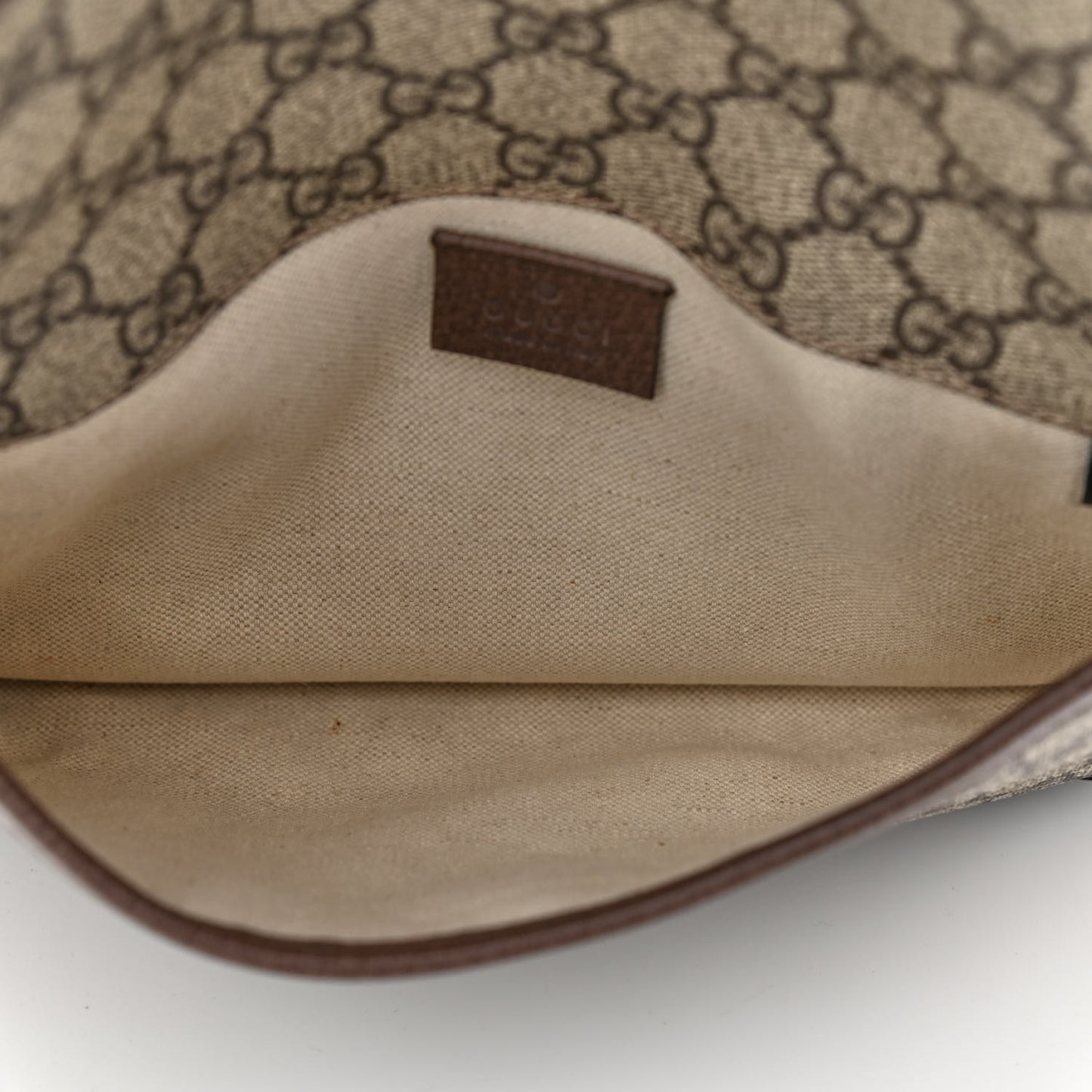 GG Supreme Monogram Neo Vintage Web Belt Bag Brown