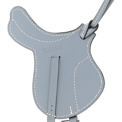 Hermes Swift Paddock Selle Horse Saddle Bag Charm Bleu Lin 3 of 3