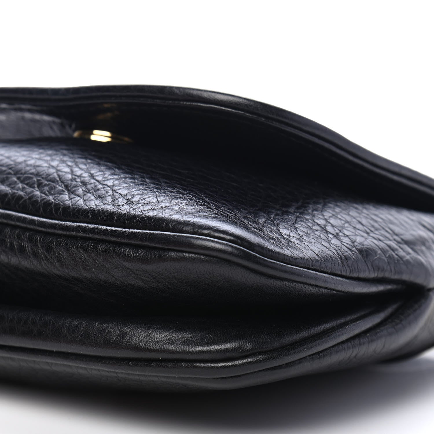 Gucci Pebbled Calfskin Small 1973 Chain Shoulder Bag Black 8 of 8