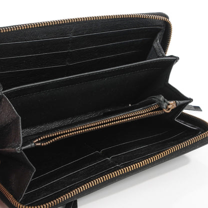 Balenciaga Agneau Classic Hardware Continental Zip Around Wallet Black 6 of 10