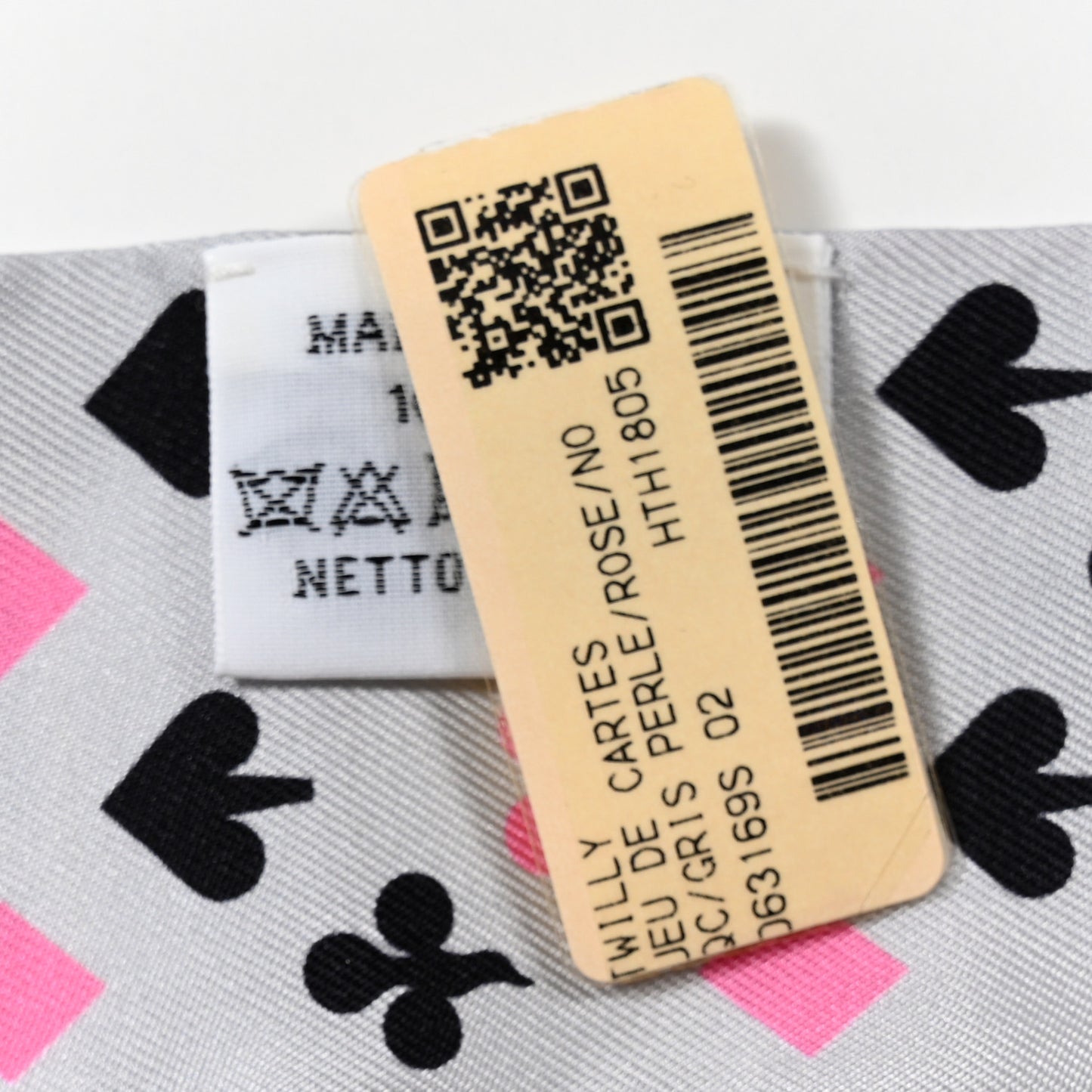 Silk Jeu de Cartes Twilly Gris Perle Rose Black