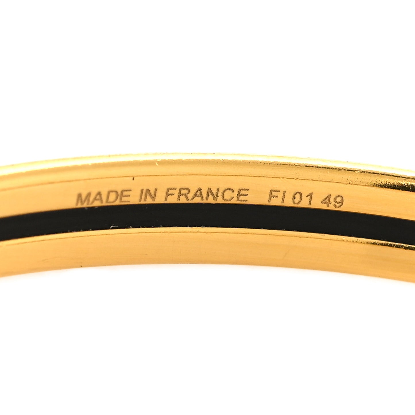 Enamel Printed Extra Narrow Bracelet 65 Craie