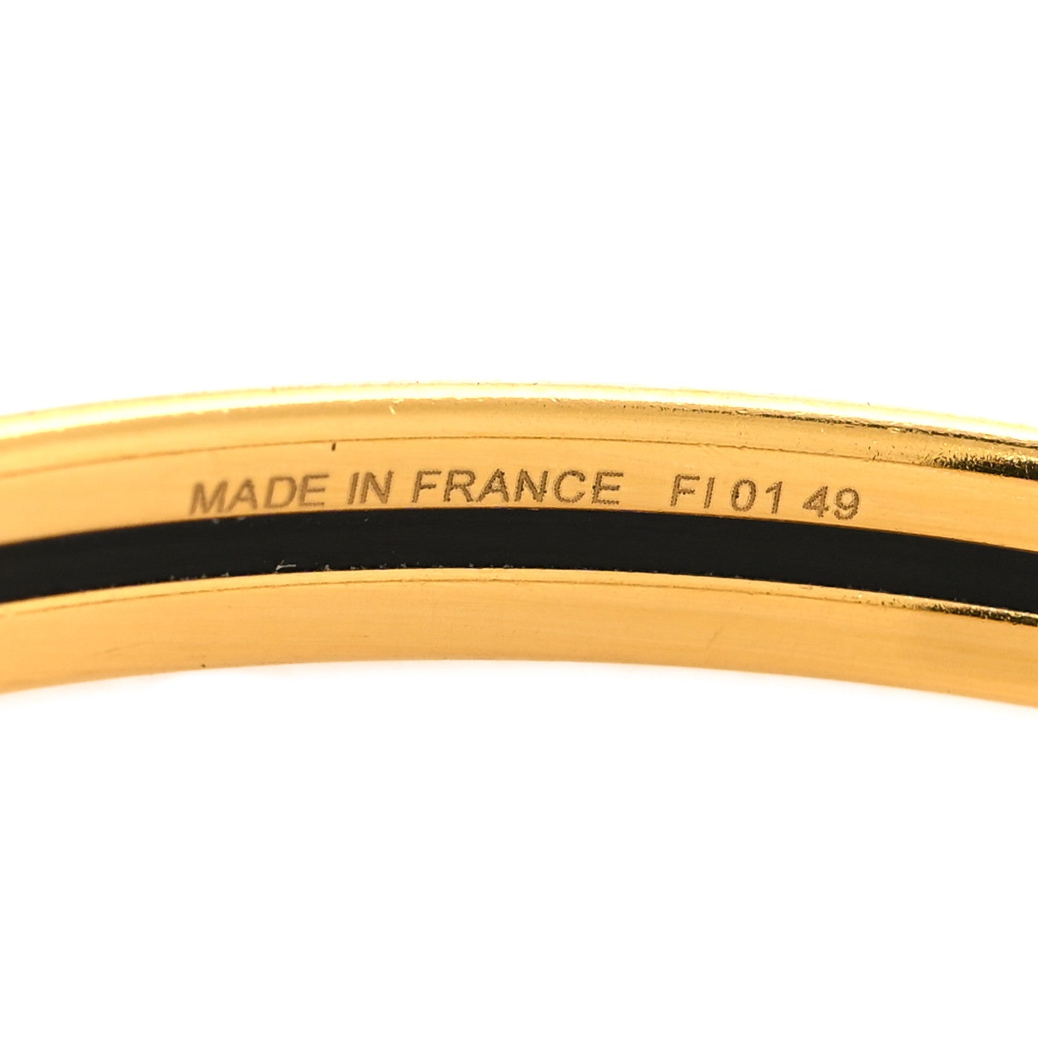 Hermes Enamel Printed Extra Narrow Bracelet 65 Craie 5 of 5
