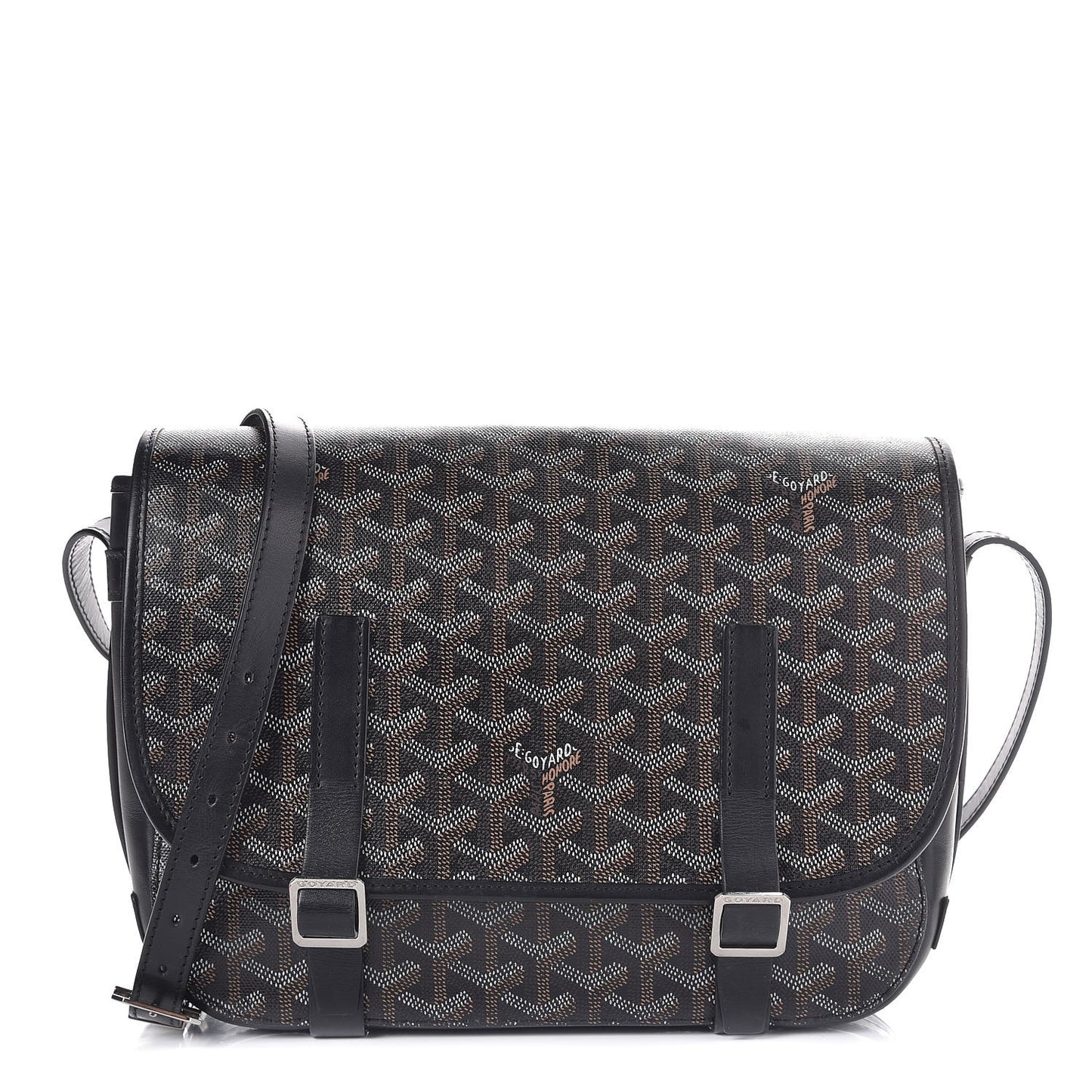 Goyardine Belvedere MM Messenger Bag Black