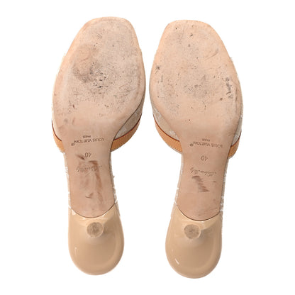 Louis Vuitton Denim Monogram 6AM Icon Mules 40 40 Sandy Beige 6 of 9