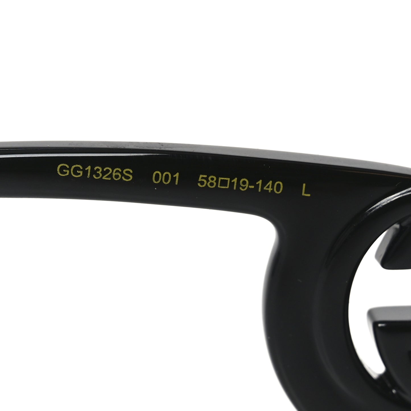 Acetate Rectangle Frame Sunglasses GG1326S Black