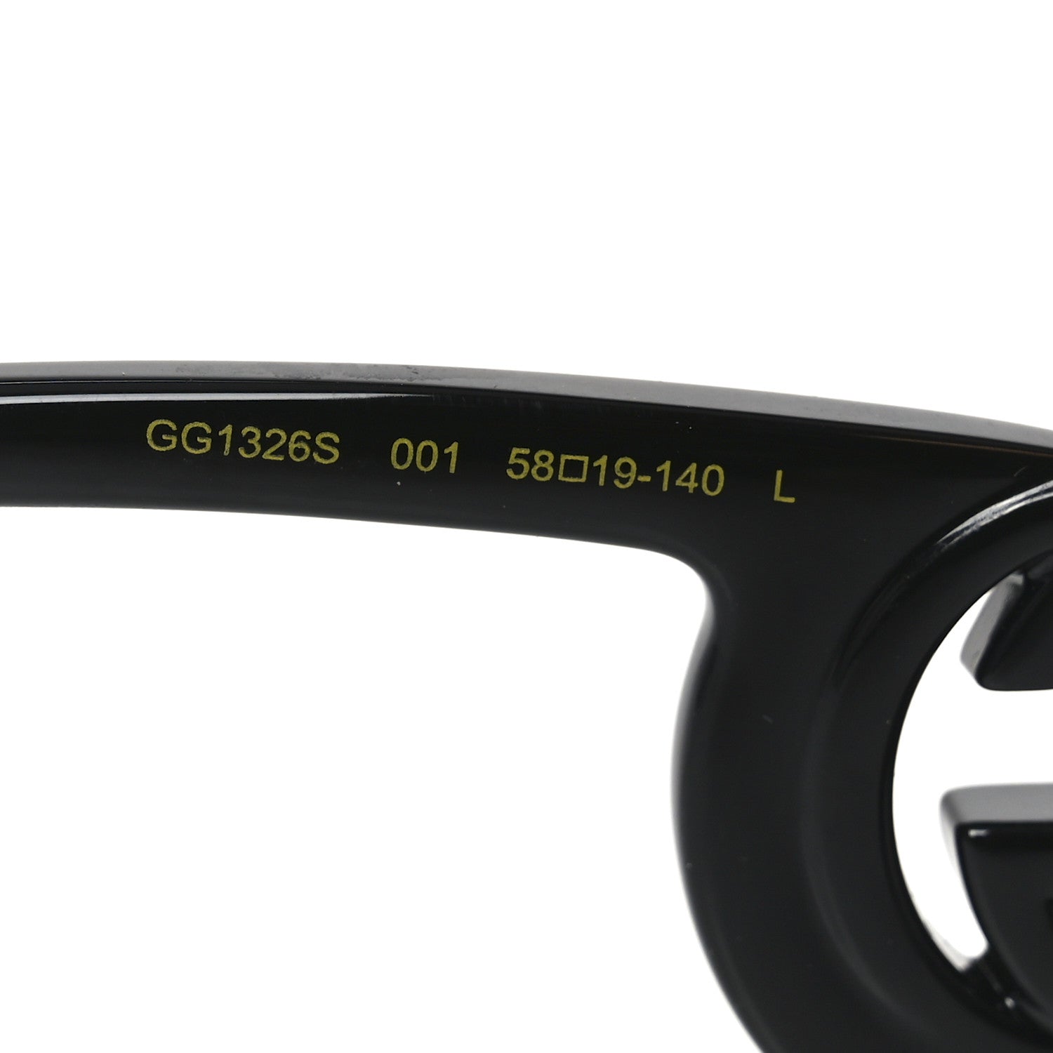 Gucci Acetate Rectangle Frame Sunglasses GG1326S Black 6 of 6