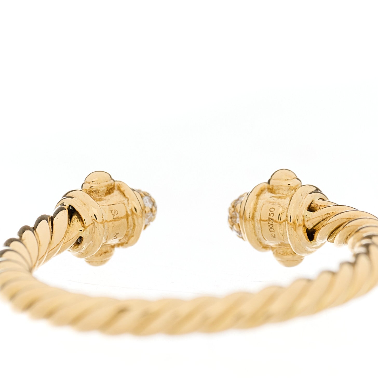 David Yurman 18K Yellow Gold Diamond Renaissance Ring 51 5.75 4 of 4