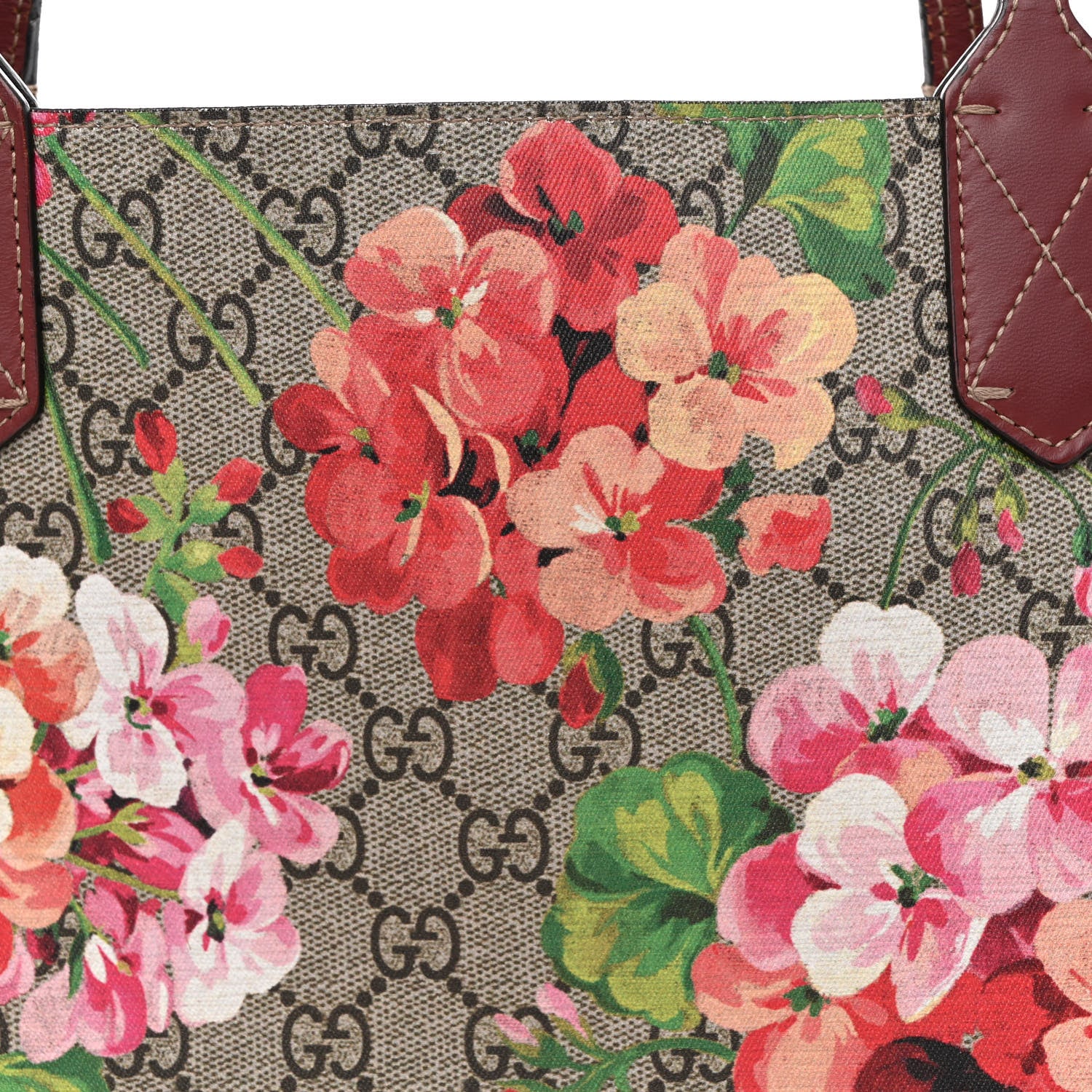 Gucci GG Supreme Monogram Blooms Medium Reversible Tote Beige Multicolor Dry Rose 11 of 21