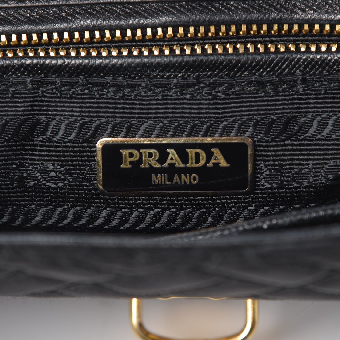 Nylon Tessuto Impuntu Quilted Flap Black