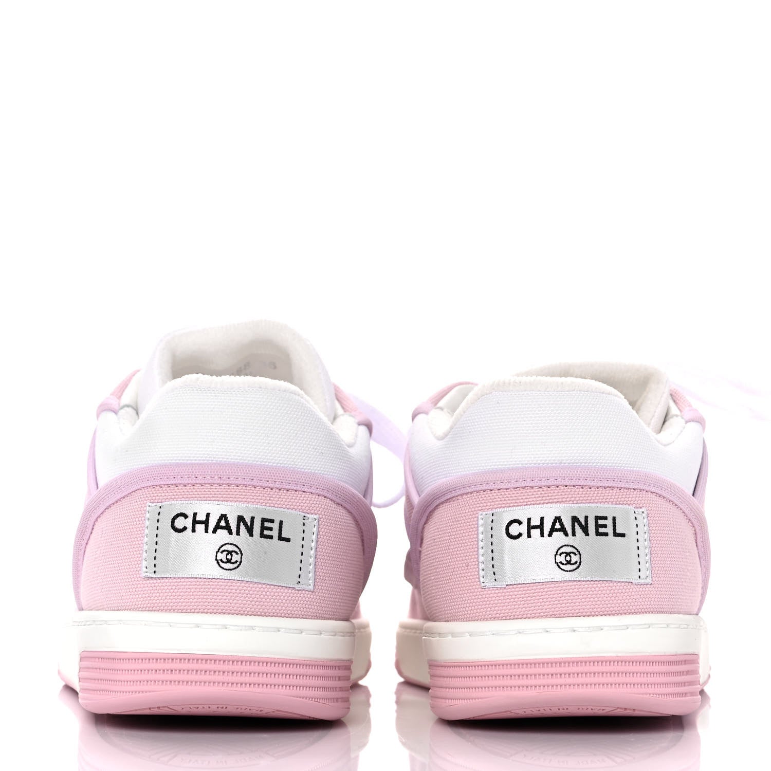 Chanel Fabric Womens Logo Sneakers 36 Light Pink 5 of 10