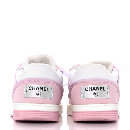 Chanel Fabric Womens Logo Sneakers 36 Light Pink 5 of 10