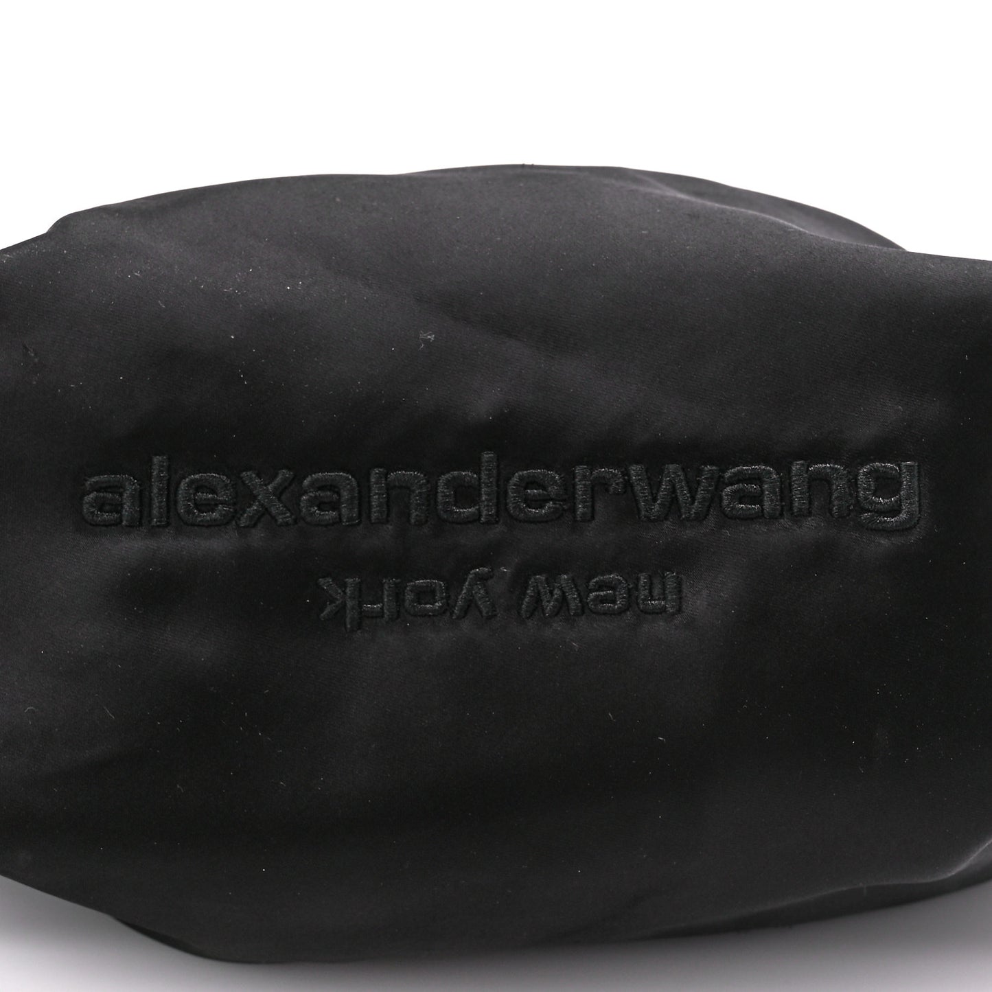 Satin Mini Scrunchie Bag Black