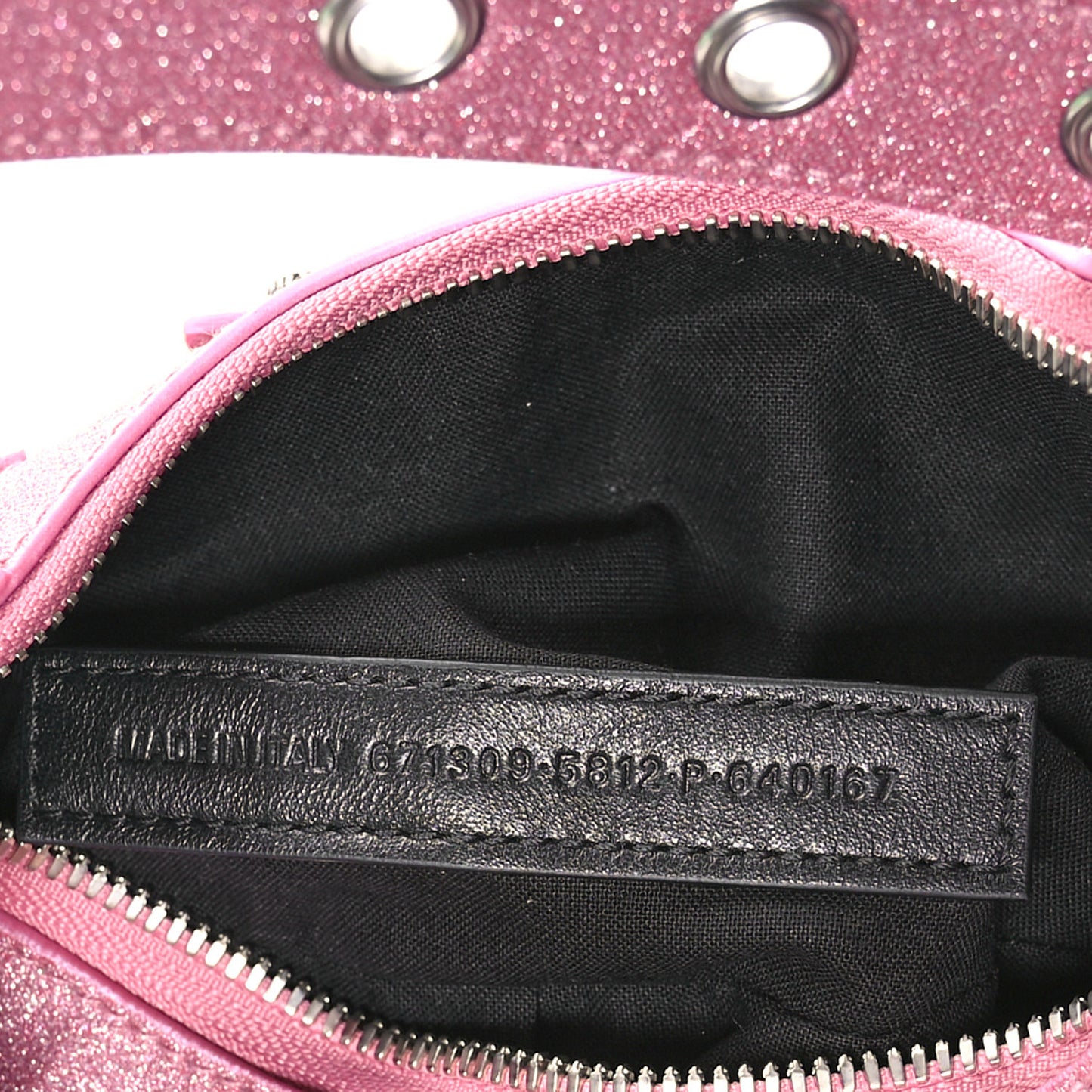 Sparkling Fabric Le Cagole Shoulder Bag XS Sweet Pink