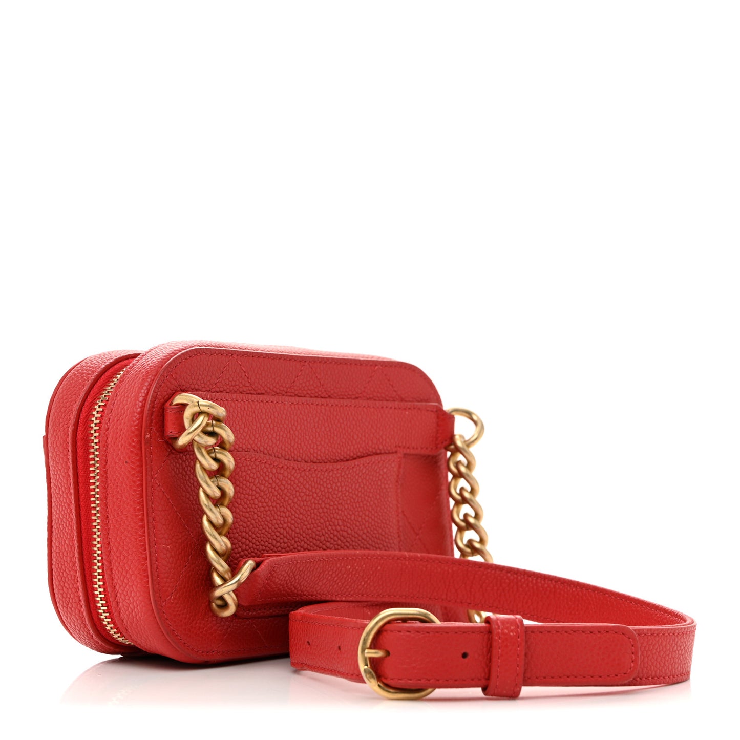 Caviar Quilted Waist Bag Red