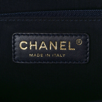 Chanel Lambskin Quilted Jumbo Mademoiselle Chic Flap Navy 6 of 9