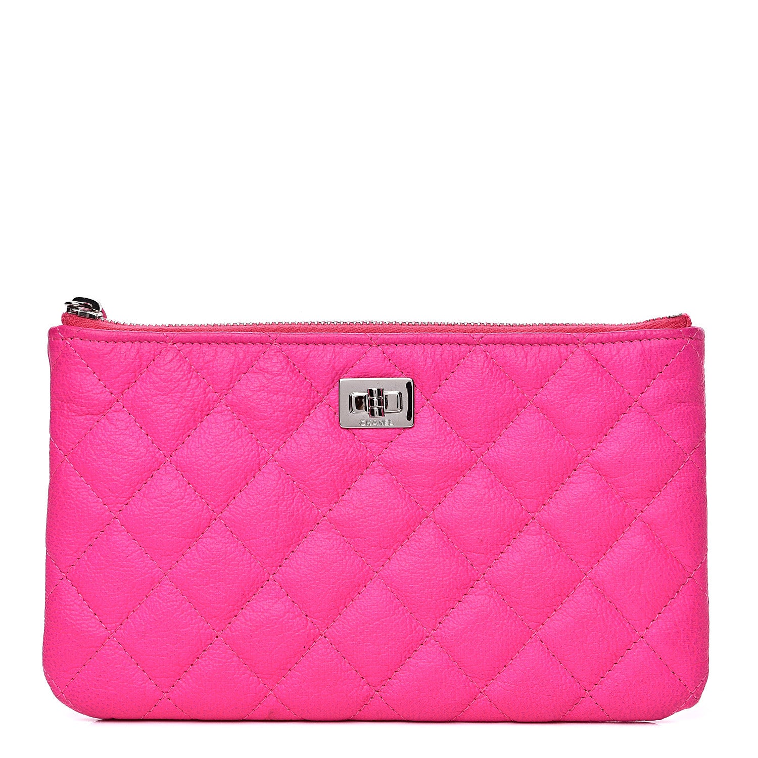 Chanel Goatskin Quilted Medium Reissue Cosmetic Case Pink 1 of 8