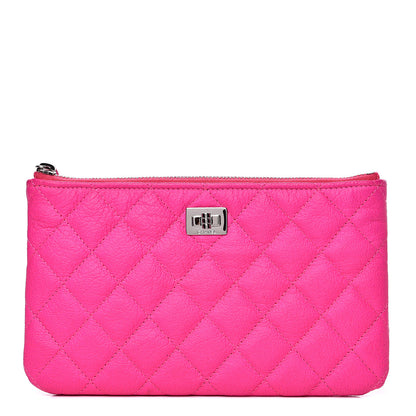 Chanel Goatskin Quilted Medium Reissue Cosmetic Case Pink 1 of 8