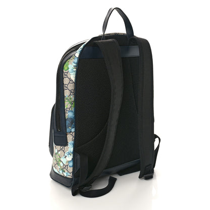 Gucci GG Supreme Monogram Blooms Medium Day Backpack Beige Blue Navy 3 of 12