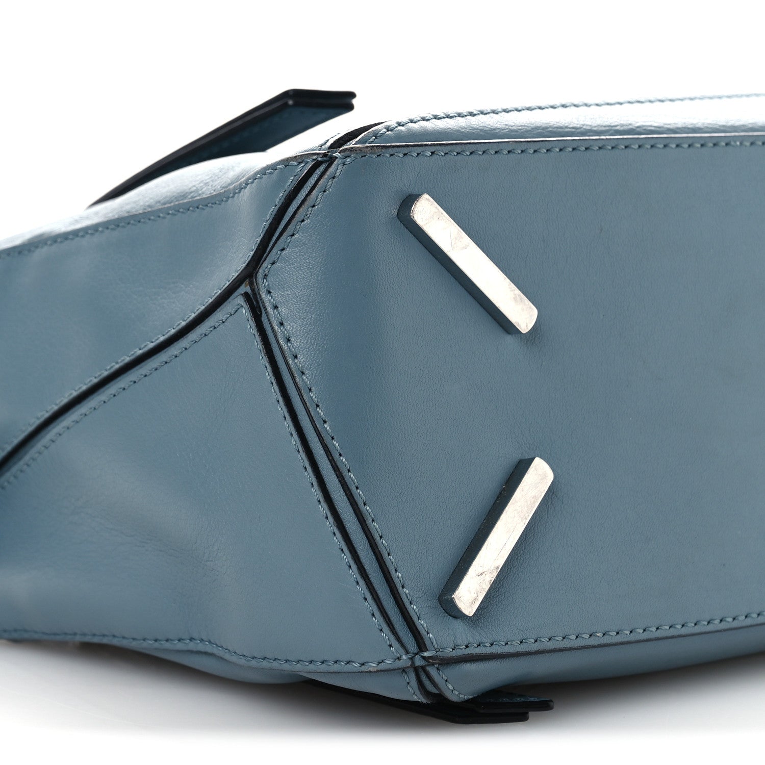 Loewe Calfskin Small Puzzle Bag Stone Blue 9 of 15