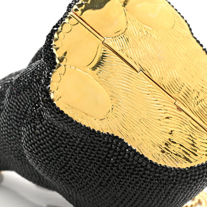 Judith Leiber Swarovski Crystal Black Bear Minaudiere Clutch Black 9 of 11