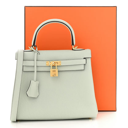 Hermes Togo Kelly Retourne 25 Gris Neve 11 of 11