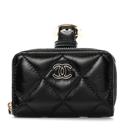 Chanel Shiny Lambskin Coin Purse Bracelet Black 1 of 9