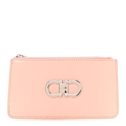 Salvatore Ferragamo Calfskin Gancini Card Holder Pink 1 of 6