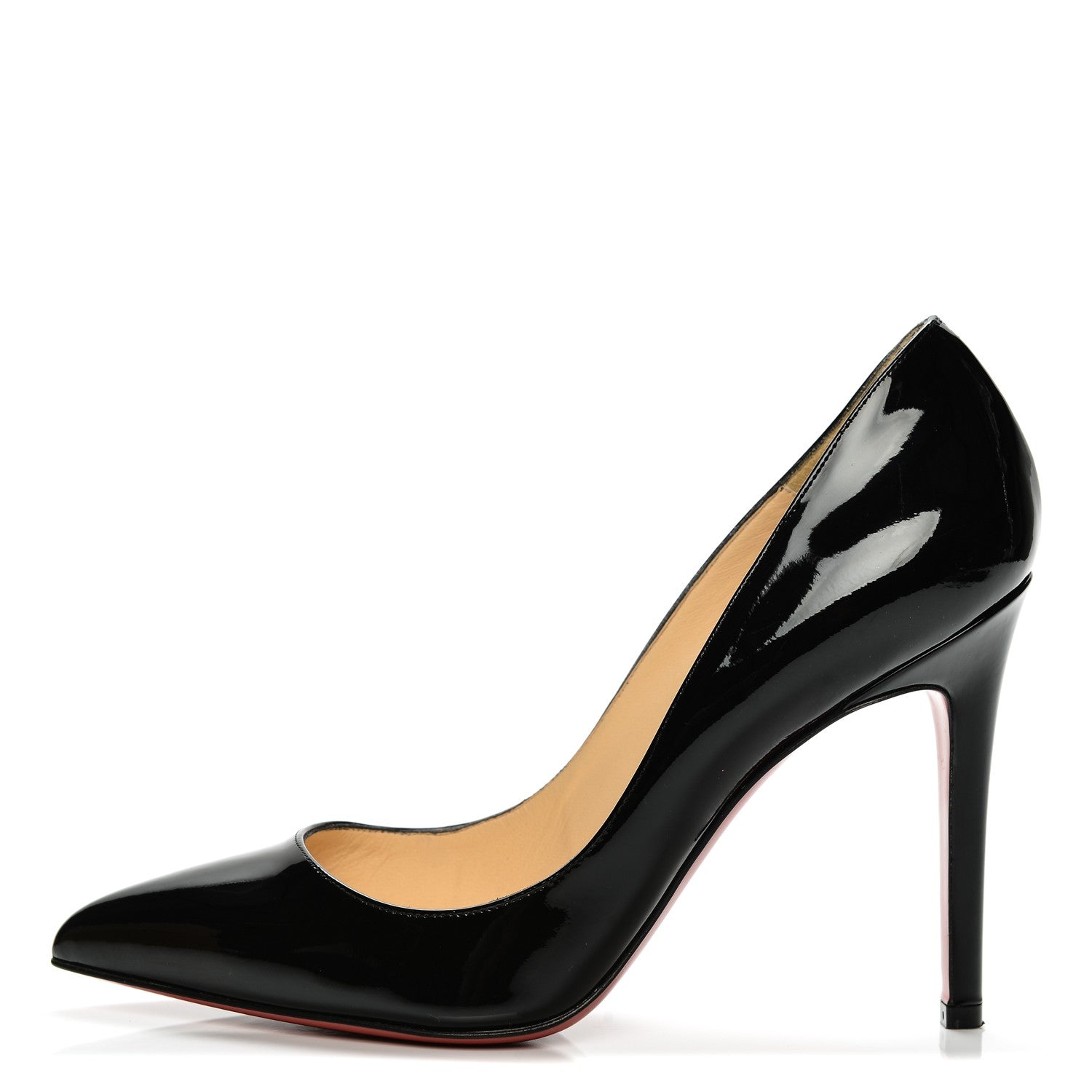Christian Louboutin Patent Pigalle 100 Pumps 37 Black 1 of 8