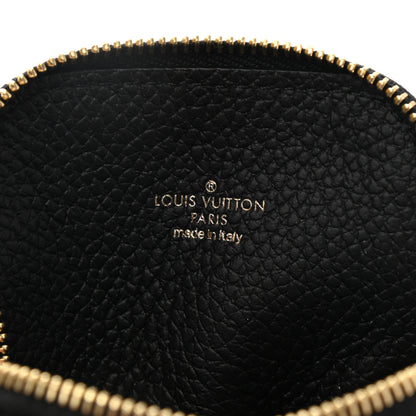 Louis Vuitton Empreinte Monogram Giant Crafty Square Pouch Bag Charm Key Holder Creme Black 4 of 6