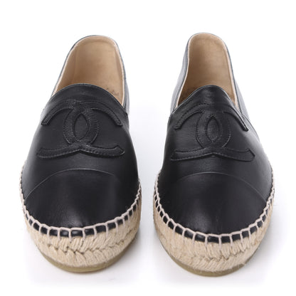 Chanel Lambskin CC Espadrilles 36 Black 2 of 9