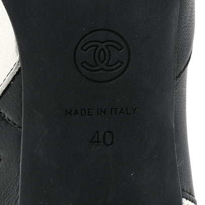 Chanel Lambskin Ankle Boots 40 Ivory Black 6 of 10